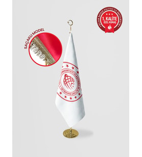 Ulaştırma ve Altyapı Bakanlığı Makam Bayrağı - Saçaklı Gold Set