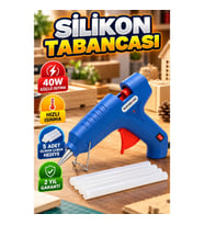 40W Sıcak Silikon Tabancası – 5 Silikon Çubuklu Hızlı Yapıştırma Seti