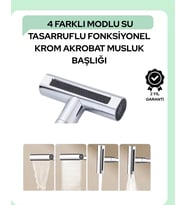 Çok Fonksiyonlu Musluk Başlığı  4 Su Modu  Geniş Uyumlu Adaptör Seti  Mutfak Ve Banyo Uyumlu
