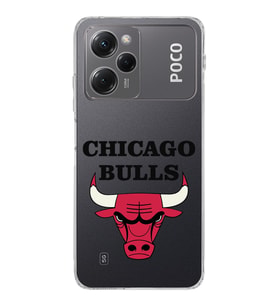 Poco X5 Pro Uyumlu Kamera korumalı Kapak Chicago Bulls Tasarımlı  Şeffaf Kılıf