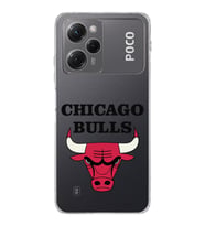 Poco X5 Pro Uyumlu Kamera korumalı Kapak Chicago Bulls Tasarımlı  Şeffaf Kılıf