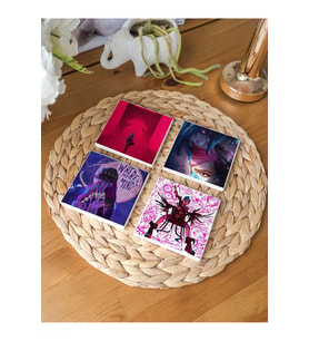Atölye Arcane Temalı Doğal Taş Bardak Altlığı 4’lü Set (10x10 cm)