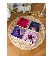 Atölye Arcane Temalı Doğal Taş Bardak Altlığı 4’lü Set (10x10 cm)