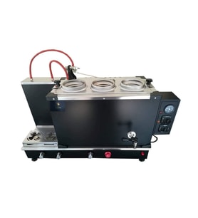 3 demlikli çay ocağı 3 Gözlü Siyah Kromat Boyalı Çay Kazanı Elektrik + Tüplü Çay Semaveri ETS sistemli Çay Makinesi