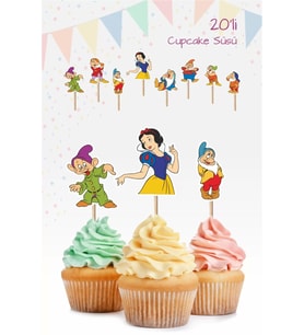 Pamuk Prenses Cupcake Kürdan Süsü *Kalın Kağıt