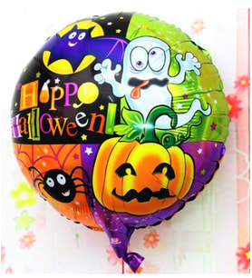 Halloween Örümcekli Kabaklı Folyo Balon 18 inç