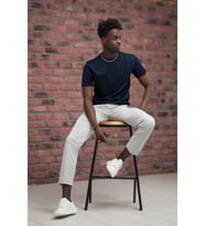 Sıfır Yaka Merserize Pamuklu İnce Kumaş Regular Fit T-Shirt