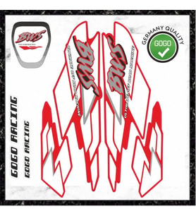 Yamaha BWS Sticker Seti Komple Yazı GOGO Kırmızı