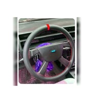 DİKİŞLİ DİREKSİYON KILIFI SİYAH DERİ KIRMIZI YÜZÜK KIRMIZI DİKİŞLİ FIAT TEMPRA İÇİN