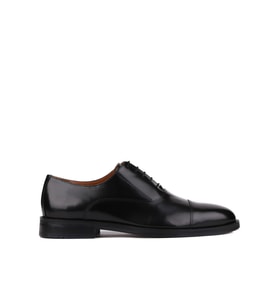 Shoetyle - Siyah Açma Deri Bağcıklı Erkek Klasik Ayakkabı 250-2030