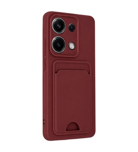 Northcity Xiaomi Redmi Note 13 Pro 4G Kılıf Kelvin Kartvizitli Silikon - Bordo