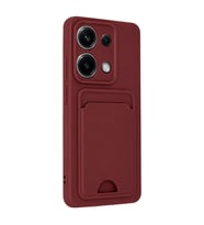 Northcity Xiaomi Redmi Note 13 Pro 4G Kılıf Kelvin Kartvizitli Silikon - Bordo