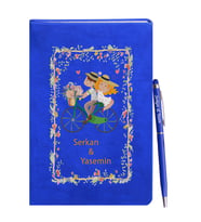 Sevgililer Gününe Özel Mavi Defter Kalem Hediye Seti 6