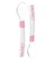 Baby Soft 2'li Silikon Mama Kaşığı (Pembe)