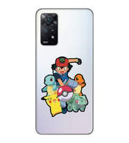 Redmi Note 11 Pro Uyumlu Pokemon Tasarımlı Şeffaf Telefon Kılıfı