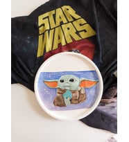 BABY YODA DEKORATİF BETON TEPSİ