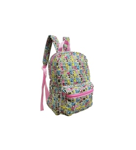 Su Geçirmez Siyah Benekli Desenli Mini Sırt Çantası (Pembe)