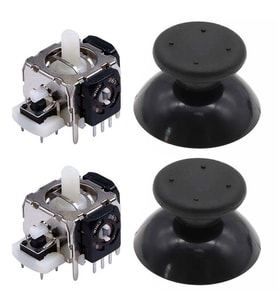 XBOX 360 Analog Motor Topuz Tamir Seti 2+2 Siyah XBOX 360 Kol Tamiri İçin Yedek Parça