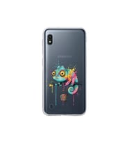 Samsung Galaxy A10 ile Uyumlu Splash Bukalemun Tasarımlı Şeffaf Silikon Kılıf