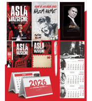 Asla Vazgeçme - Ayraç - Kartpostal - Poster - Nazım Hikmet -  2026 Ajanda Gazi Paşa - İmza Duvar Takvimi - Masa Takvimi