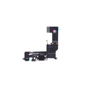 iPhone 5S Kulaklık Soketli Şarj Soketi Film Flex Siyah Renk