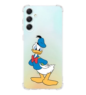 Samsung Galaxy A34 Uyumlu Köşe Korumalı Antişok Kapak Donald Duck Tasarımlı Şeffaf Silikon Kılıf