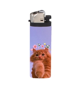 Kedicik Emoji Şans Full Kaplama Gazlı Çakmak