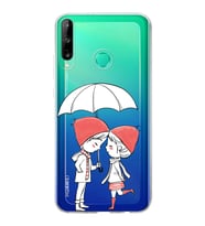 Huawei P40 Lite E Uyumlu Kapak Aşk Tasarımlı Şeffaf Silikon Kılıf