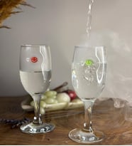 Emoji Kokteyl Kadehi 2 li - (Kahve Yanı Su/Kokteyl Bardak) 190 ml (Şeffaf)