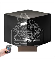 Luvivia Kaynakçı Tasarım Kişiye Özel 3D Lamba - Masa Gece Lambası
