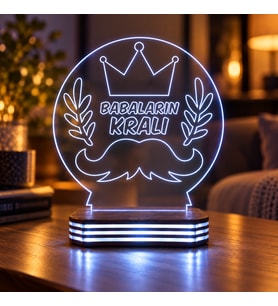 Babaların Kralı Tasarımlı Kişiye Özel Gece Lambası
