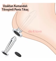 Do it Love – Sensuella Metal Penis Görünümlü Titreşimli  Plug – Uzun Vajina Tıkaç (STD)