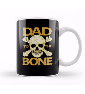 Funny Dad To The Bone Pun Father's Bad To The Bone Kupa Bardak Porselen