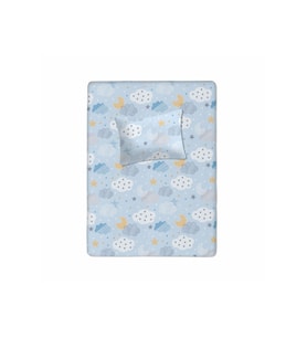 %100 Pamuklu Bebek Lastikli Çarşaf 70x130+20 Bebek Yastık Kılıfı 35x45