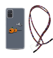 Samsung a71 A72 A73 A7 A9 2018 C7 C9 Kılıf Boyun Asklı Rasta Silikon Orange Escape 1374
