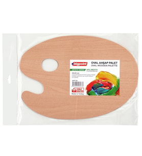 Bigpoint Ahşap Sanatsal Oval Palet 25x35cm