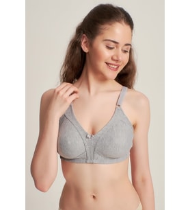 Kadın 30501 Desteksiz Dolgusuz Balensiz Penye Sütyen GRİ