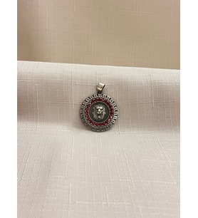LİON MAVİ TAŞ İŞLEMELİ 925 AYAR GÜMÜŞ KOLYE