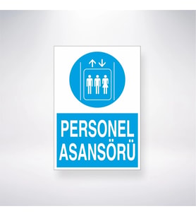Personel Asansörü 21x28 Arkası Yapışkanlı Levha