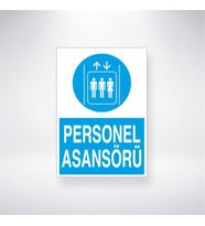 Personel Asansörü 21x28 Arkası Yapışkanlı Levha