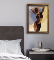 BK Gift Yatak Odası Konseptli Doğal Masif Ahşap Çerçeveli Tablo 45x65cm-12
