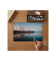 Şeyh Zayed Camii Denize Yansıması Tasarımı 240 parça Ahşap Puzzle Ahşap Kutuda MP01443