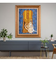 Altın Paspartulu Çerçeveli Tablo CV1528 (Gold)