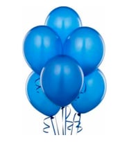 12" Metalik Balon 8 Adet - Mavi