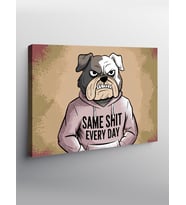 Kanvas Tablo Komik Köpek Yazısı