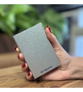 Mekanizmalı Kartlık Rfid Korumalı Alüminyum Otomatik Mekanizmalı Kredi Kartlık Renkli Simli Gümüş