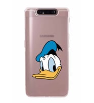 Samsung Galaxy A90   Kamera Korumalı  Kapak Donald Duck Tasarımlı  Şeffaf Kılıf