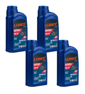 Lubex Rapidus 15W-40 1 Lt 4 Zamanlı Motosiklet Yağı (4 Adet)