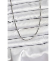 316L Çelik Zincir Gümüş Renk 60 cm Yılan Zincir Kadın Kolye 5886 - 1OL3336-4439