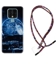 Tecno Camon 16 18P Pova Kılıf Boyun Asklı Rasta Silikon Mavi Gece 1605